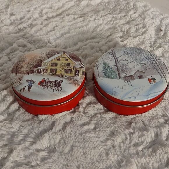 Vtg. Robel Hall "Bayberry" Scented Candle Tins (2) - Picture 2 of 6